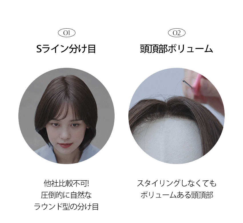 手植えフルウィッグ) オンブレ グレース ロングウェーブ (モースト原糸)