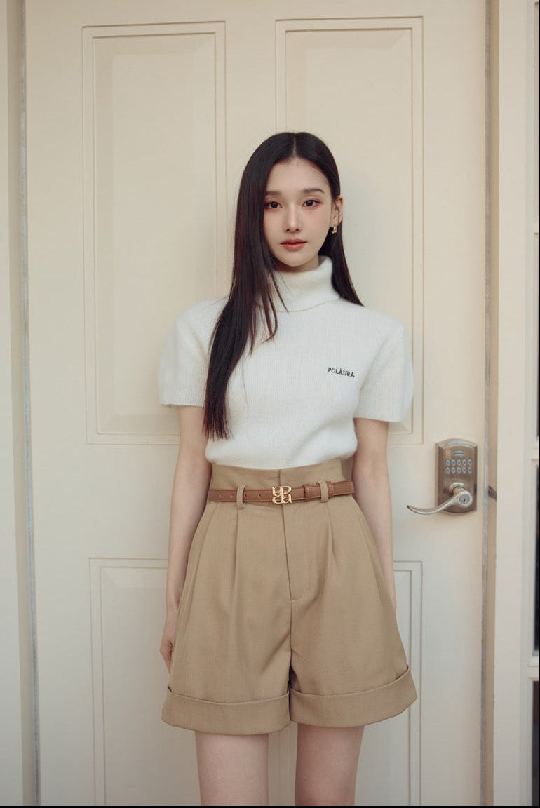 ソフトニットロゴハーフスリーブトップ – poláura OFFICIAL ONLINE STORE