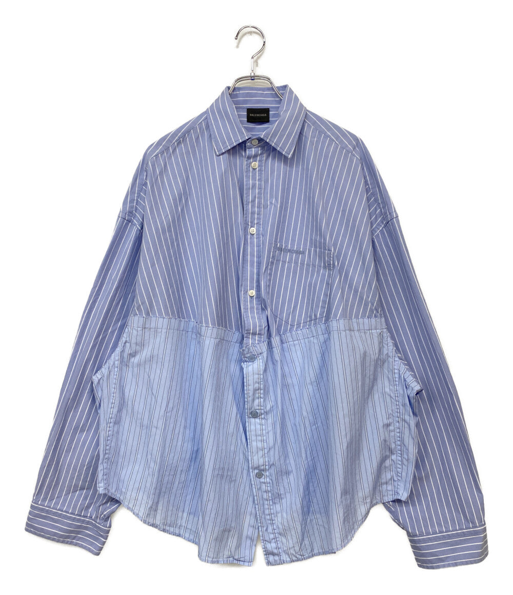 BALENCIAGA 長袖シャツ ドッキングストライプ レディース SIZE 36