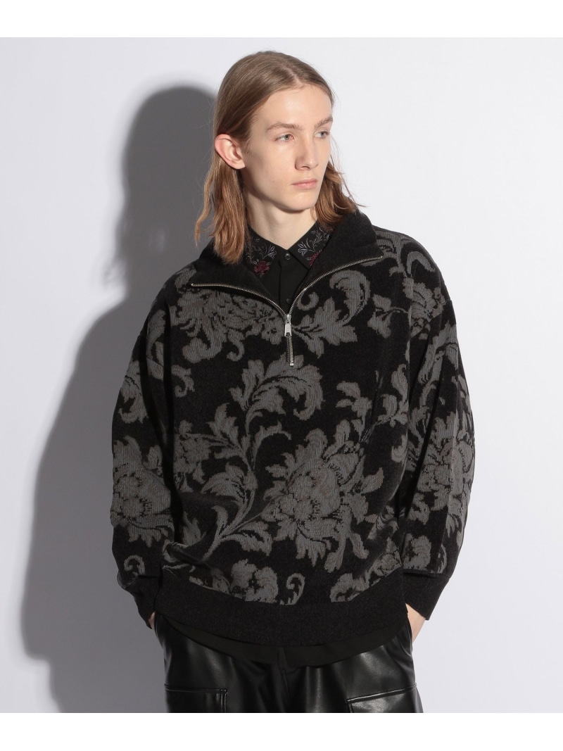 楽天市場】レトロフラワーモールハーフZIPニット HARE ハレ トップス