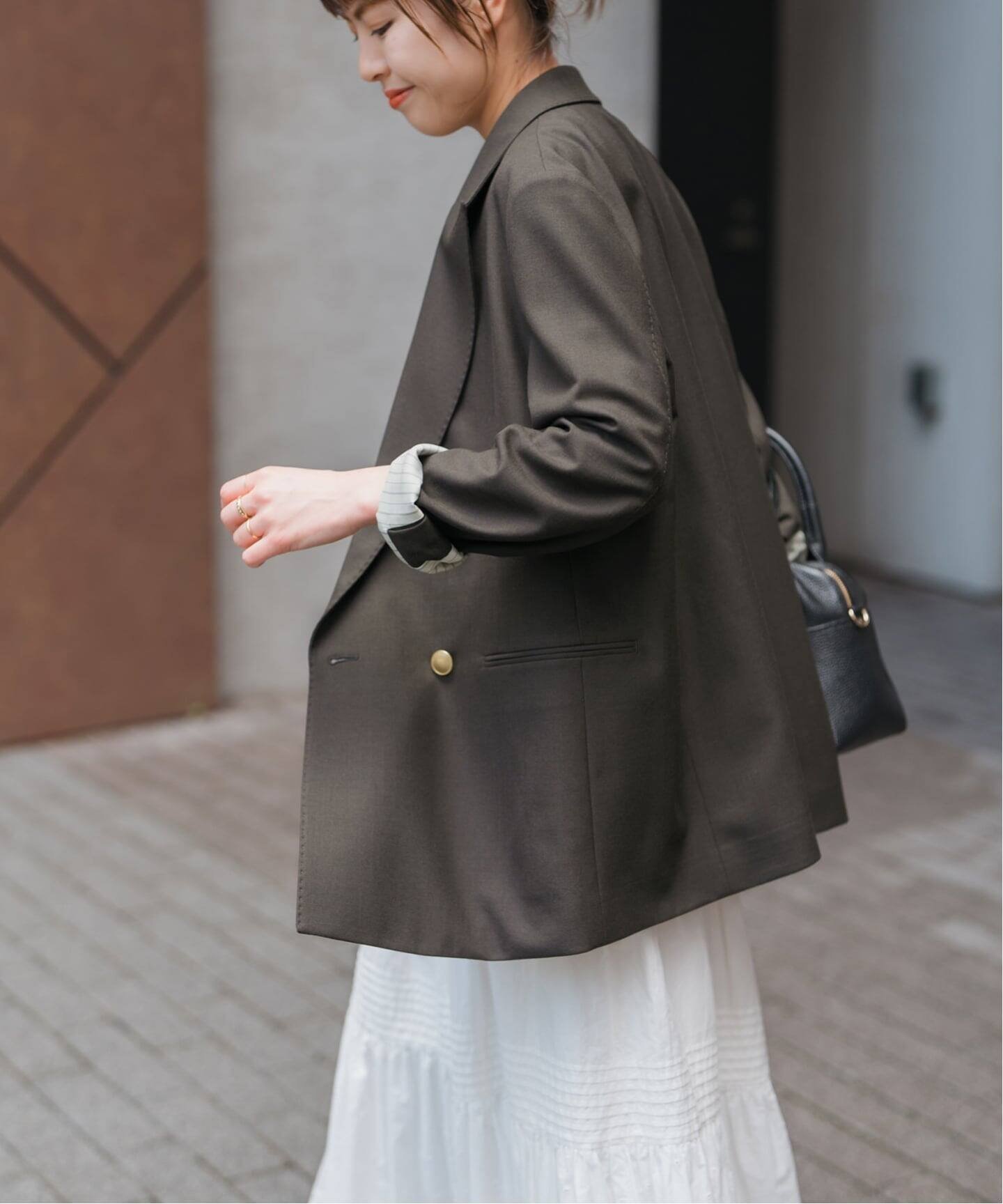 Spick & Span｜ウールブレンドダブルブレストジャケット | Rakuten