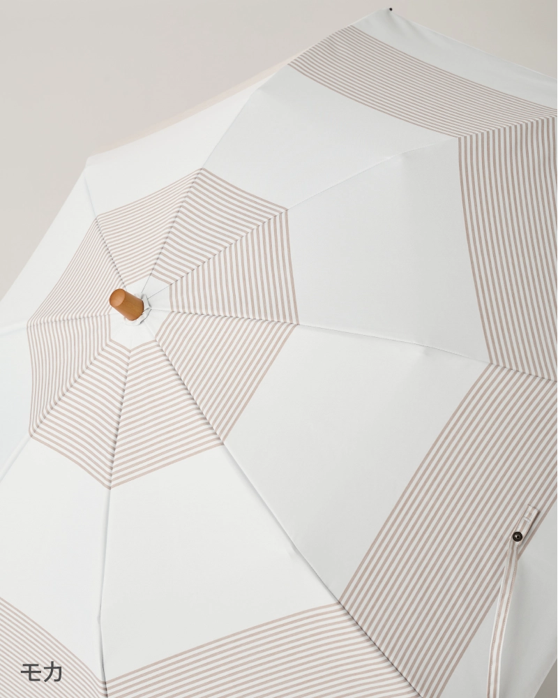 2段折 / ボーダー | 完全遮光日傘｜サンバリア100