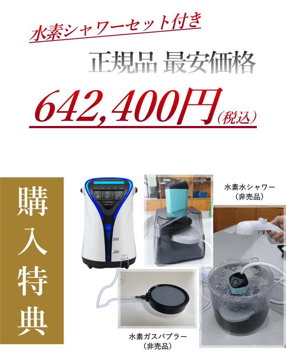 セット購入の特別価格｜水素吸入器のレンタルはリタエアー