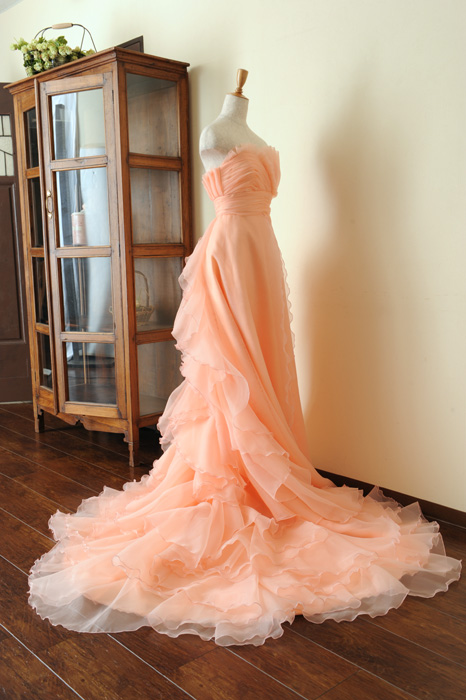 シェリー サーモンピンク カラードレス オーダー＆販売 Kind