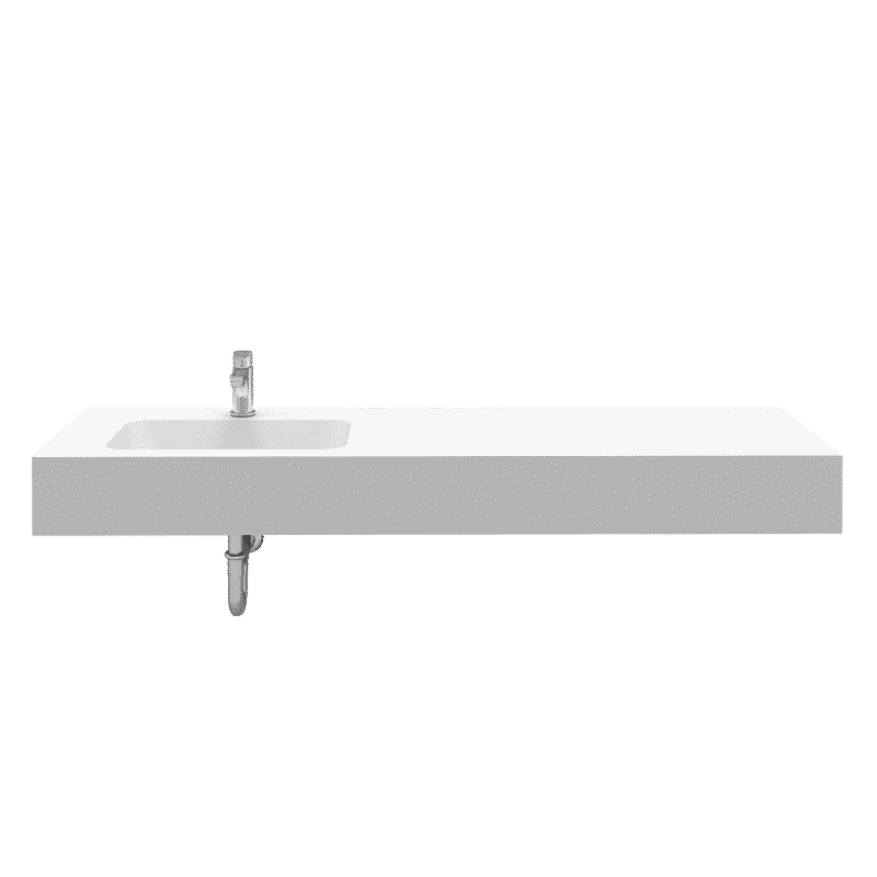 人工大理石の洗面カウンター H150 角丸600ボウル 立水栓用 | KB-PR014