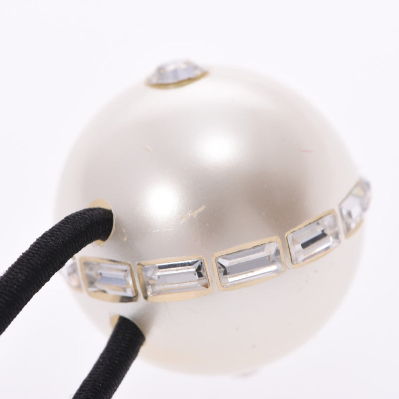 シャネルヘアゴム ヘアアクセサリー 09年モデル シルバー/黒