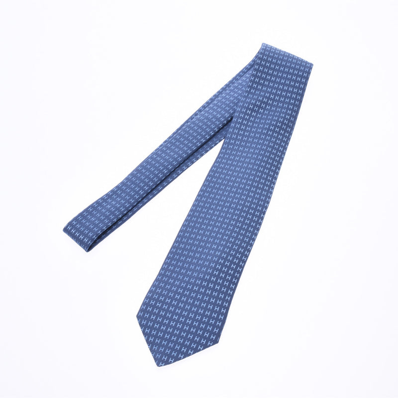 エルメスH柄 マリン/ブルー メンズ ネクタイ HERMES – 銀蔵オンライン