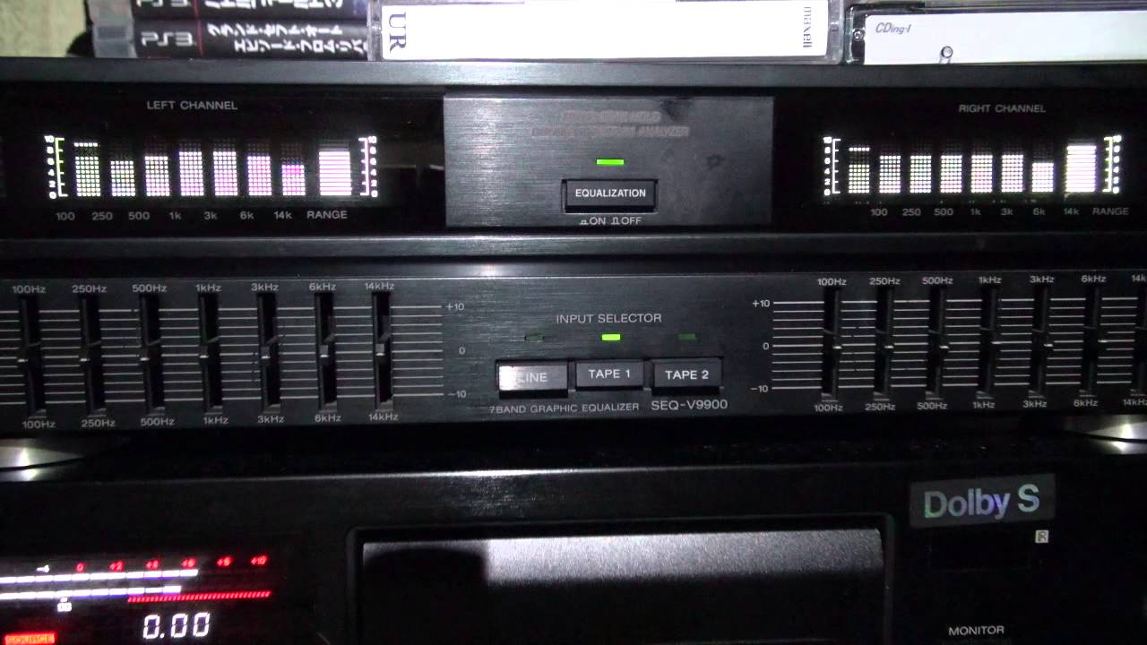 SONY SEQ-V9900 グラフィック・イコライザー動作 - YouTube
