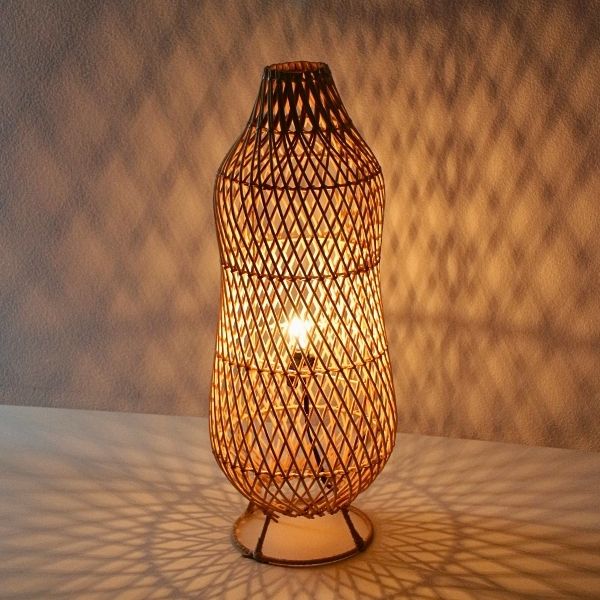 スタンドランプ おしゃれ ランプ 照明 ラタン フロアランプ アジアン