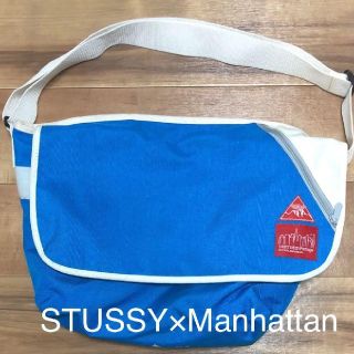 美品 90s OLD STUSSY メッセンジャーバッグ スペクトル柄 紺タグ