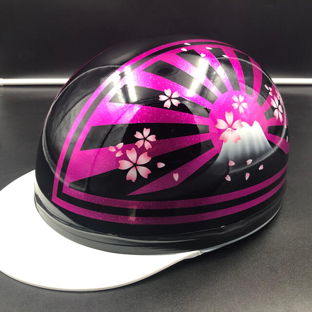 コルク半 カスタム 富士日章 ブラックピンク ラメ 桜 送料無料の通販