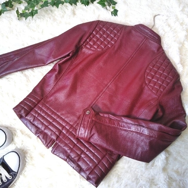 キャサリンハムネット◎羊革 ライダースジャケット(M)レアカラー