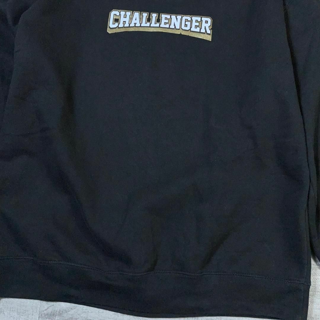challenger チャレンジャー クルーネックスウェット ロゴ 黒 Mの通販
