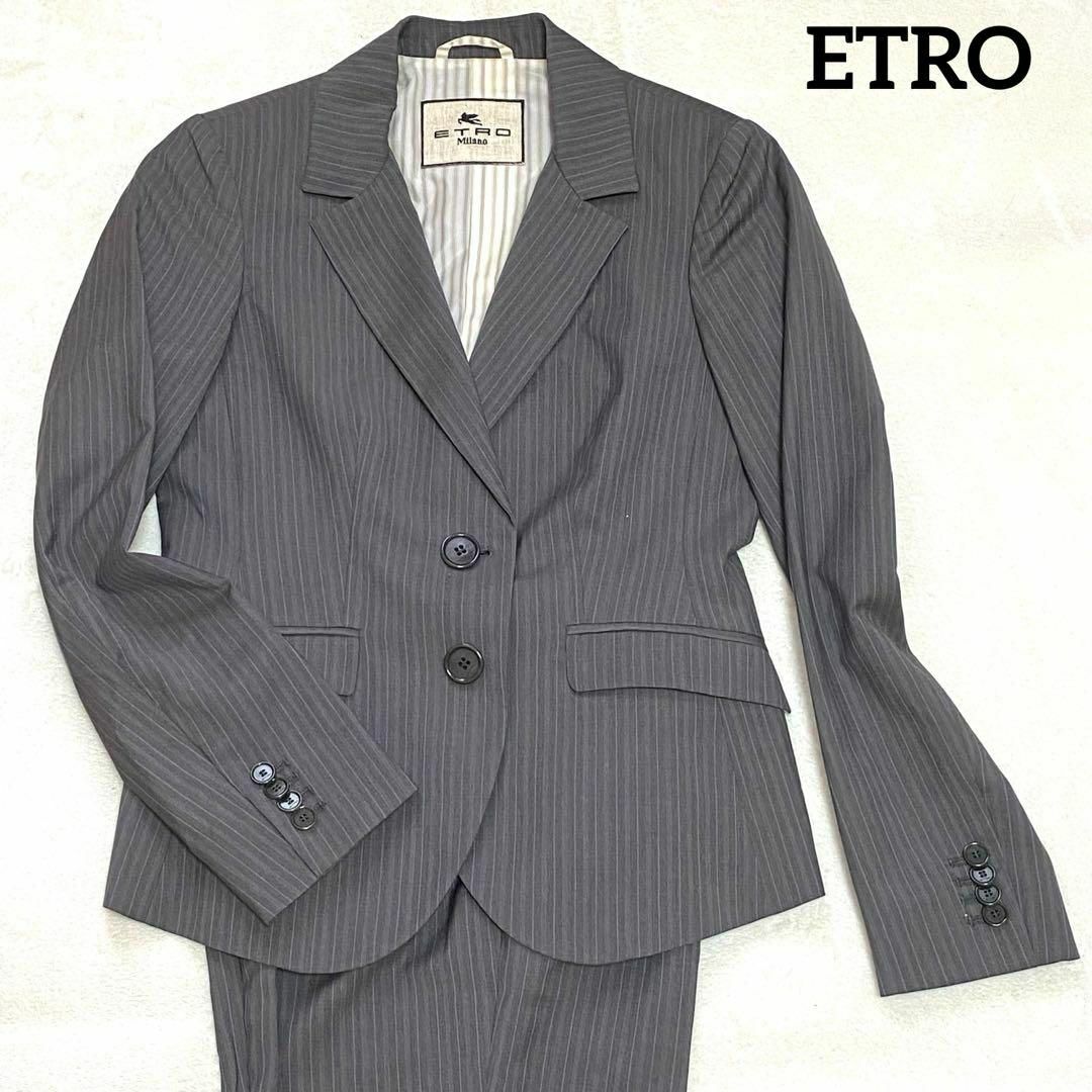 ETRO - エトロ パンツスーツ セットアップ グレー 38（M相当）の通販