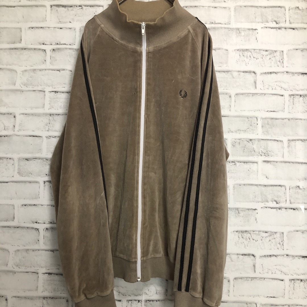 FRED PERRY - Fred Perry⭐️ベロアトラックジャケット L ベージュ×黒