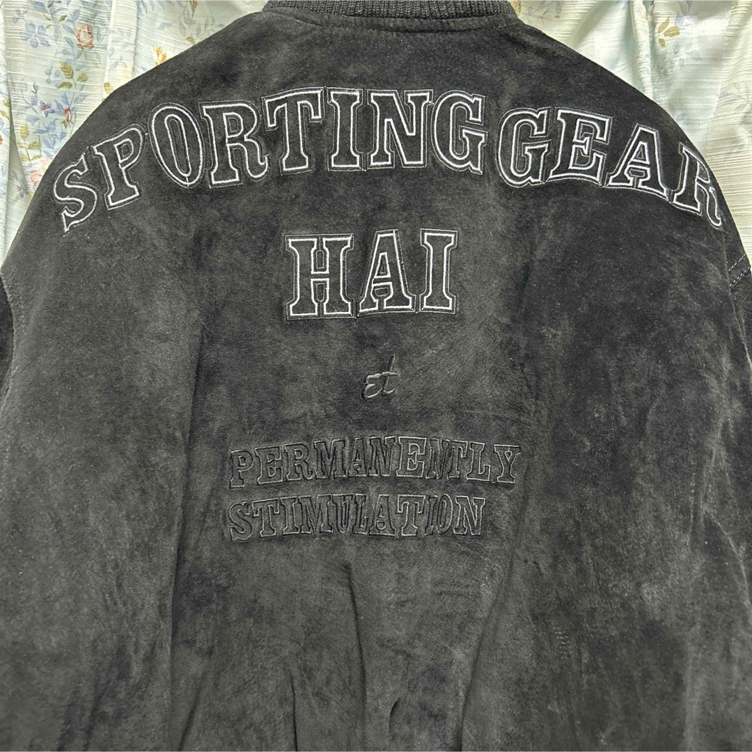 ISSEY MIYAKE - HAI SPORTING GEAR レザースウェードボンバーロゴ