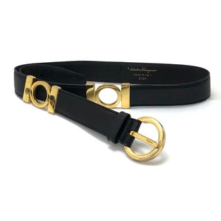 Salvatore Ferragamo - フェラガモ ガンチーニ レザー ベルト黒色系
