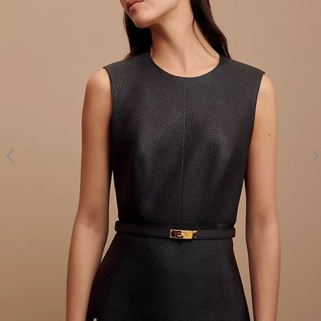 HERMES - 未使用【エルメス】ベルト《ケリー》18 ブラック ゴールド