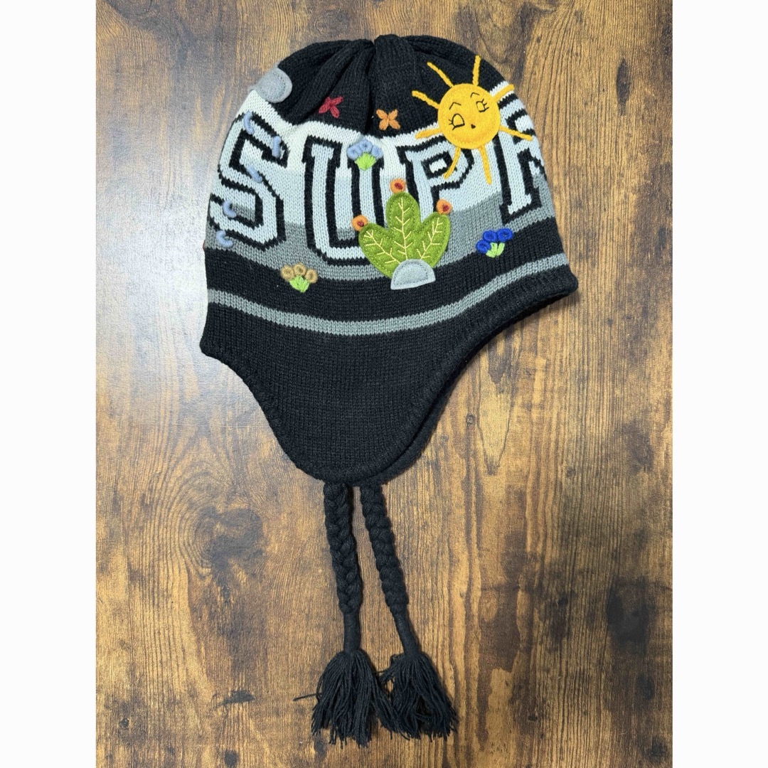 Supreme - Supreme Felt Applique Earflap Beanie 黒の通販 by ブー's