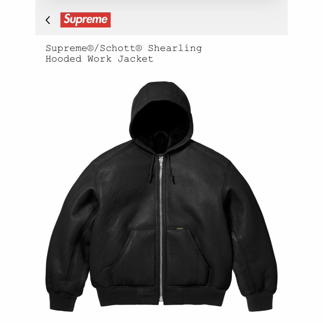Supreme - Supreme@/Schott@ Shearling Hooded Jacketの通販 by r10r