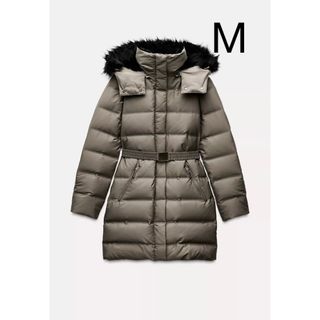 ZARA - ZARA セミロング丈フード付きダウンジャケット XXLの通販 by は
