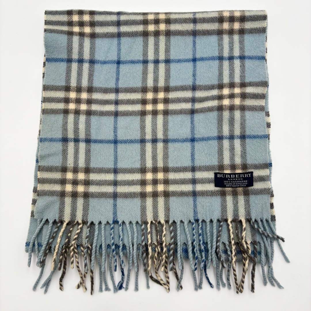 BURBERRY - 極美品 Burberry マフラー ノバチェック カシミヤ100