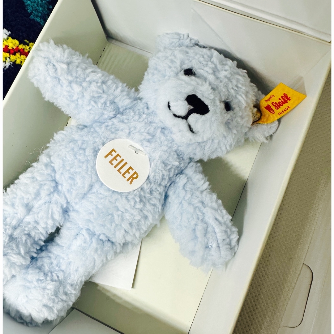FEILER - FEILER シュタイフ テディベア ハンカチセット ブルー系 未