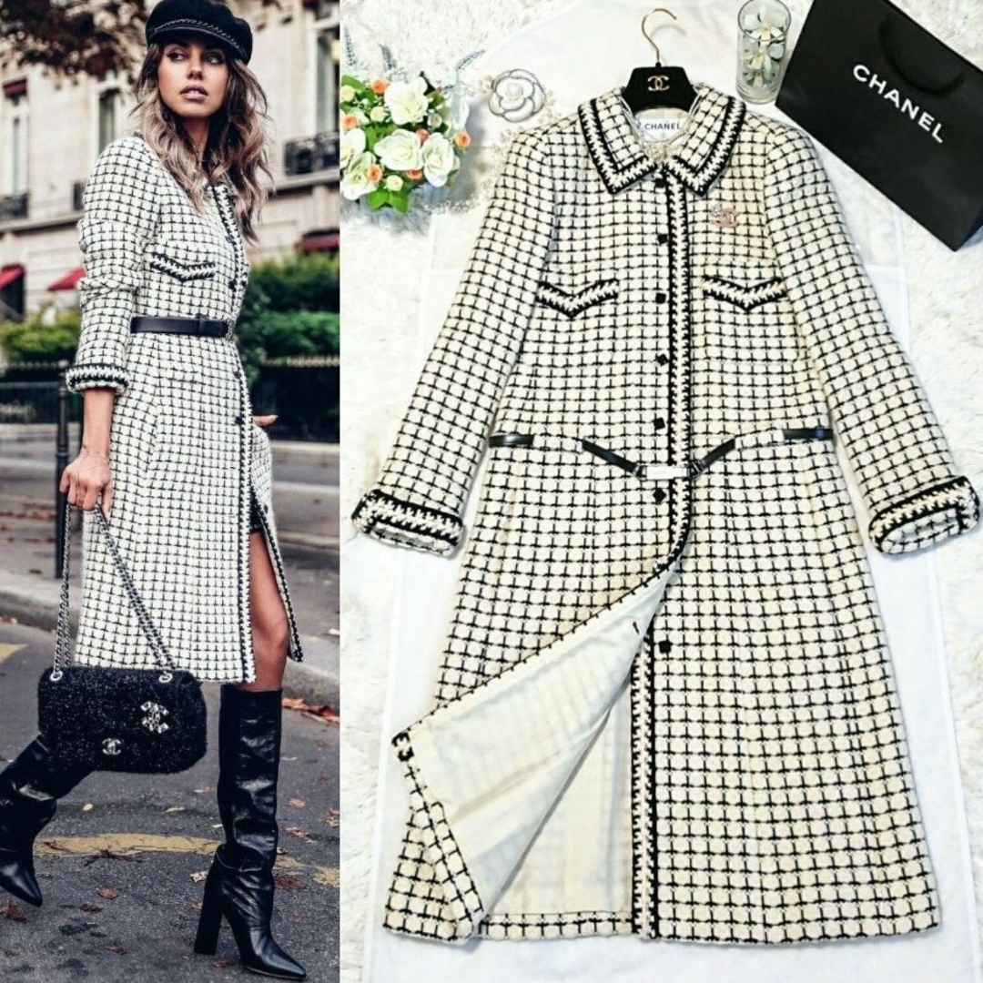 CHANEL - シャネル♥お上品なバイカラー☆ツイードの素敵♥コート