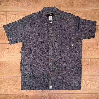 矢沢永吉 日本製 オープンカラー 半袖 シャツ L ブラック系 E.YAZAWA