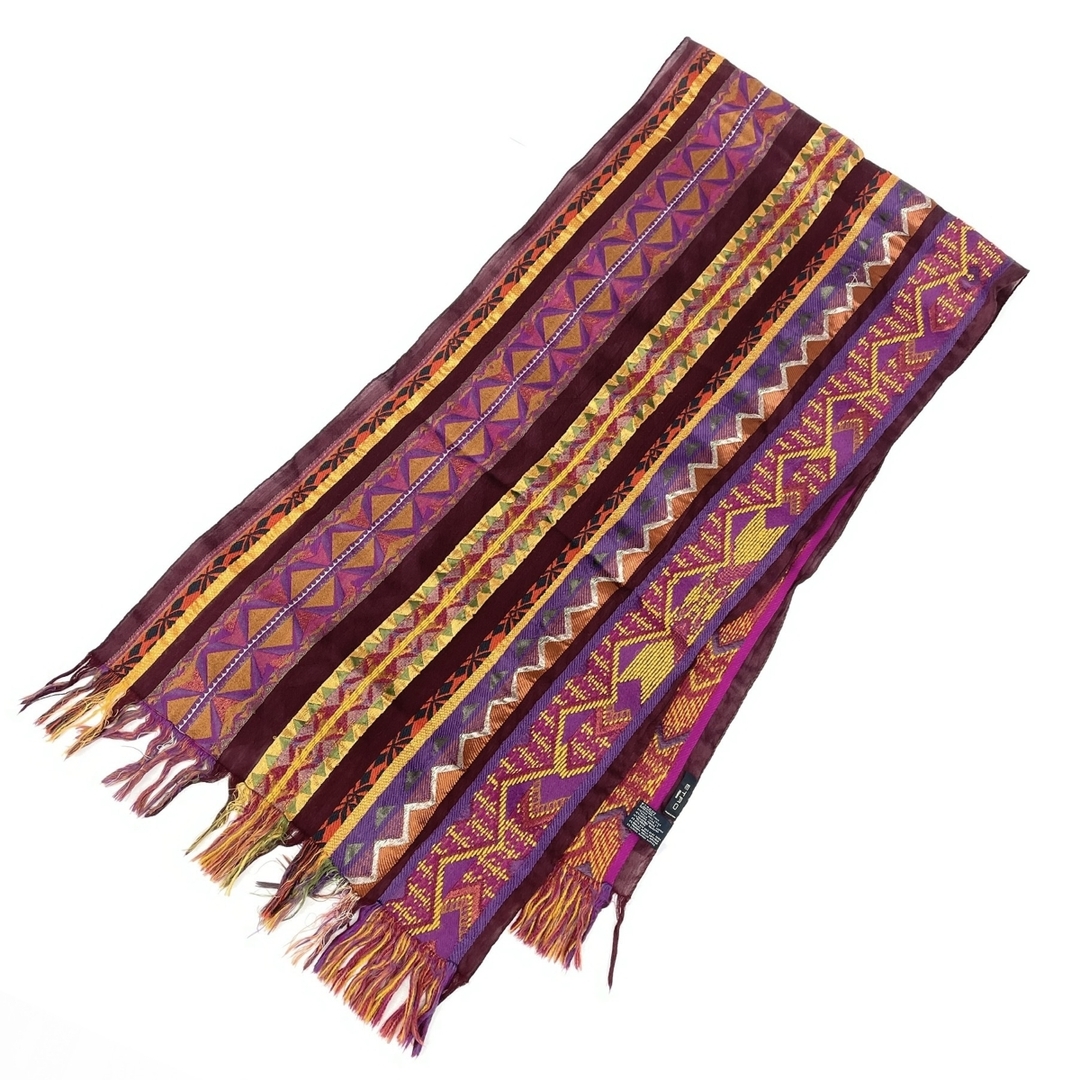 ETRO - ETRO エトロ 大判ストール/ショール 幾何学模様/ウール×シルク