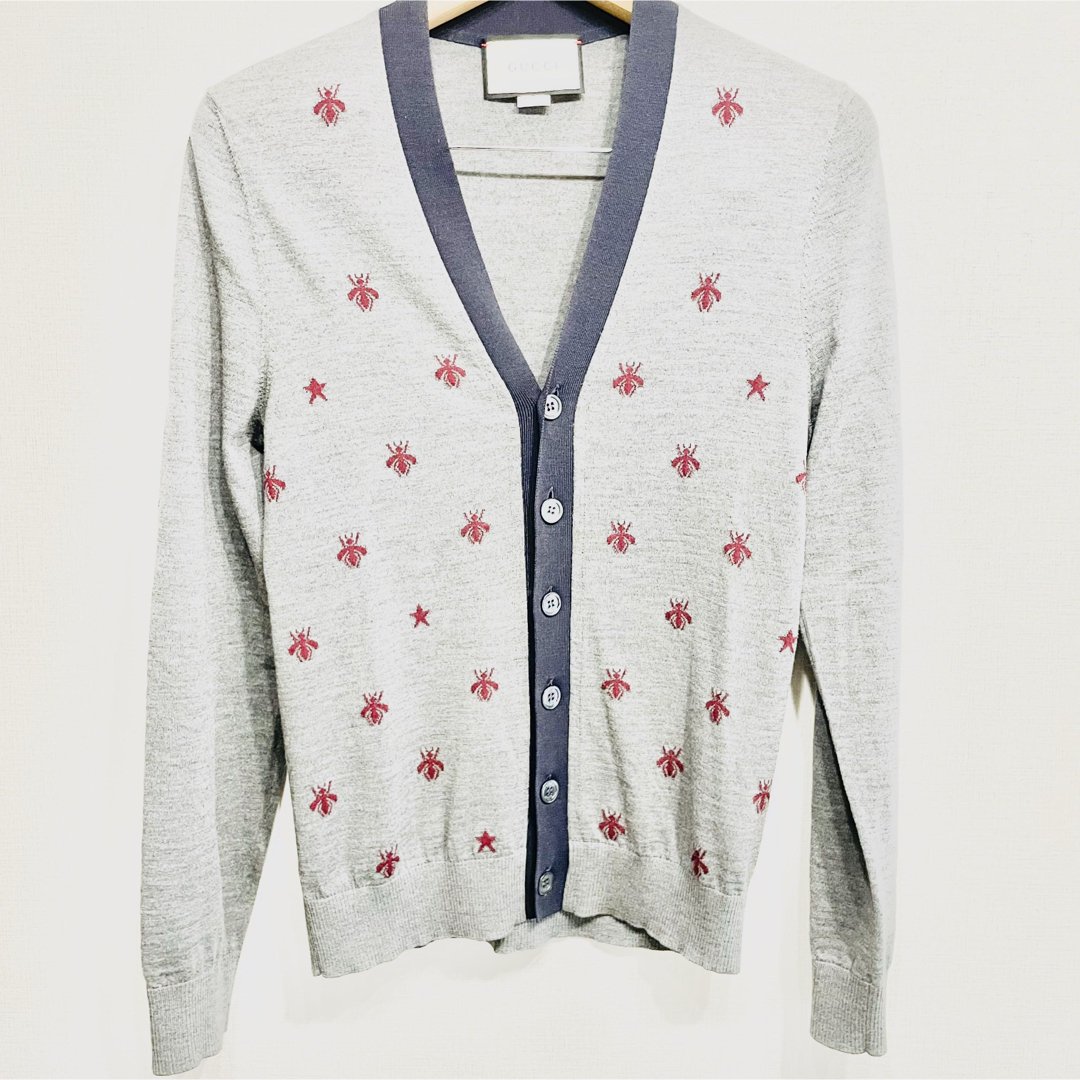 GUCCI - 【美品】GUCCI グッチ ニット カーディガン ビー&スター 刺繍