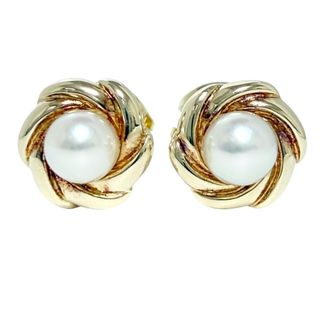 MIKIMOTO - MIKIMOTO ミキモト V Code ピアス イエローゴールドの通販