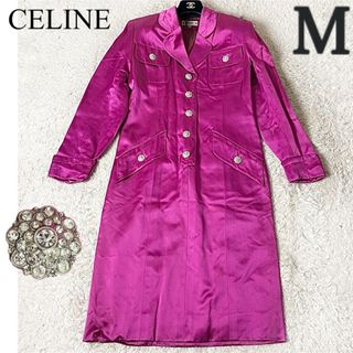 CELINE - CELINE セリーヌ フィービー期 レザーカラー ワンピース