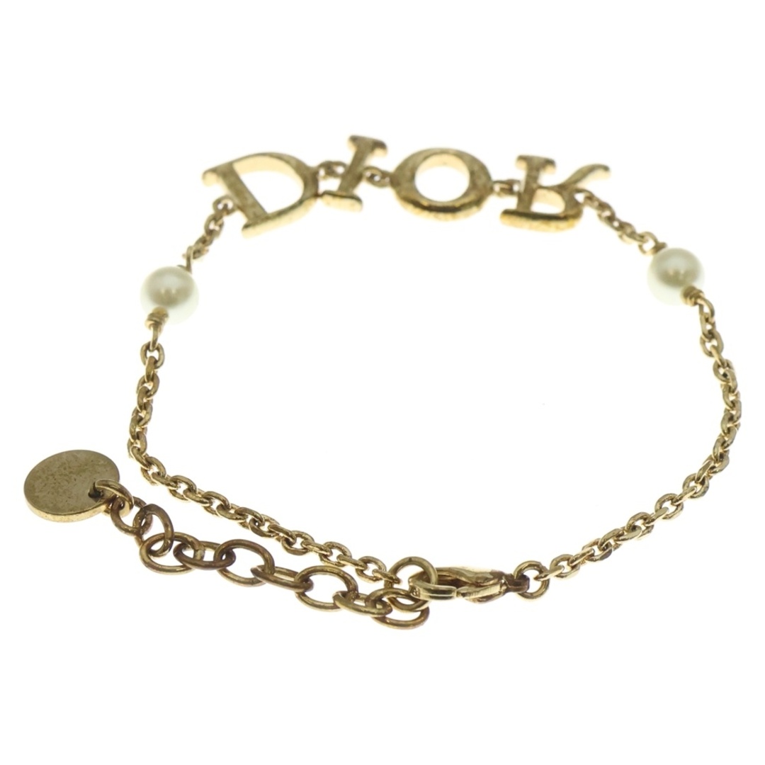 Dior - DIOR ディオール パールロゴ ブレスレット チェーン