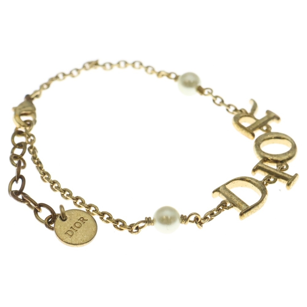 Dior - DIOR ディオール パールロゴ ブレスレット チェーン