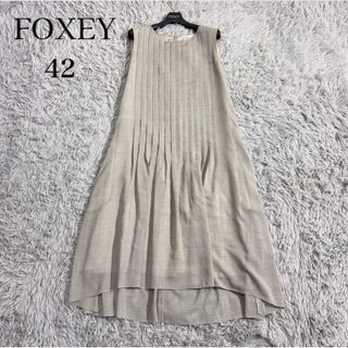 FOXEY - フォクシー シンプル ワンピース ミッドナイトブルー 40 の
