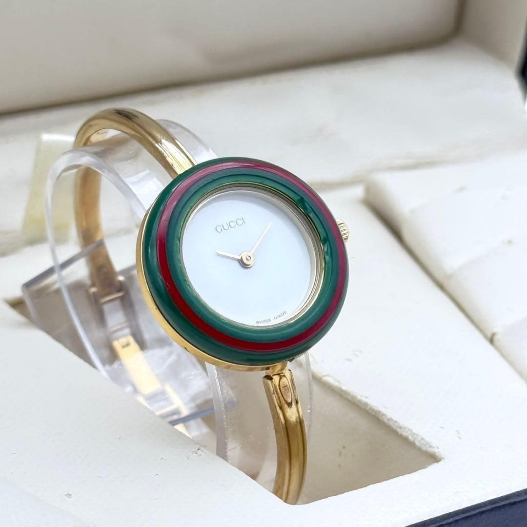 GUCCI - 稼働 グッチ チェンジベゼル 腕時計 11/12 クォーツ