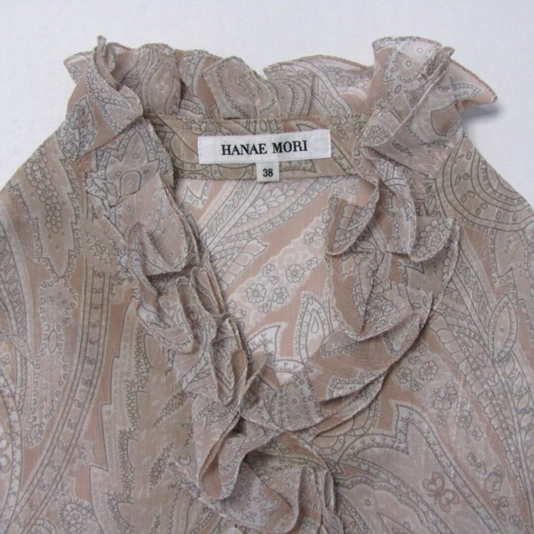 HANAE MORI - ハナエモリ ブラウス シャツ トップス 長袖 フリル