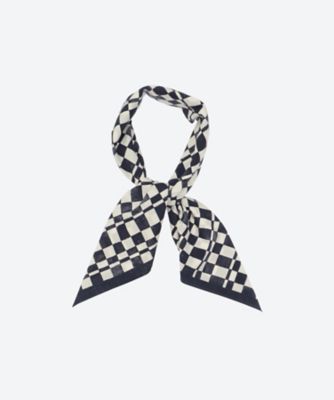 Cotton Silk Checkered Scarf PS26