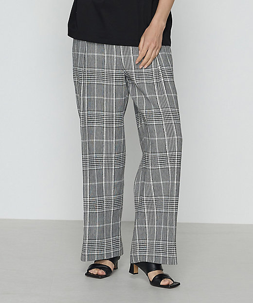 グレンチェック ワイドパンツ（2804PK05） | BASILE28 (Women