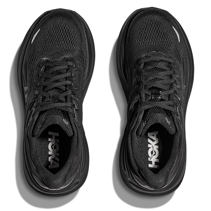 Mens Hoka Bondi 9 Wide in Black/Black – Lucky Shoes