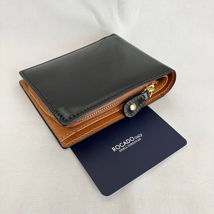 Amazon.co.jp: ロカド シェルコードバン 二つ折り財布 ROCADO