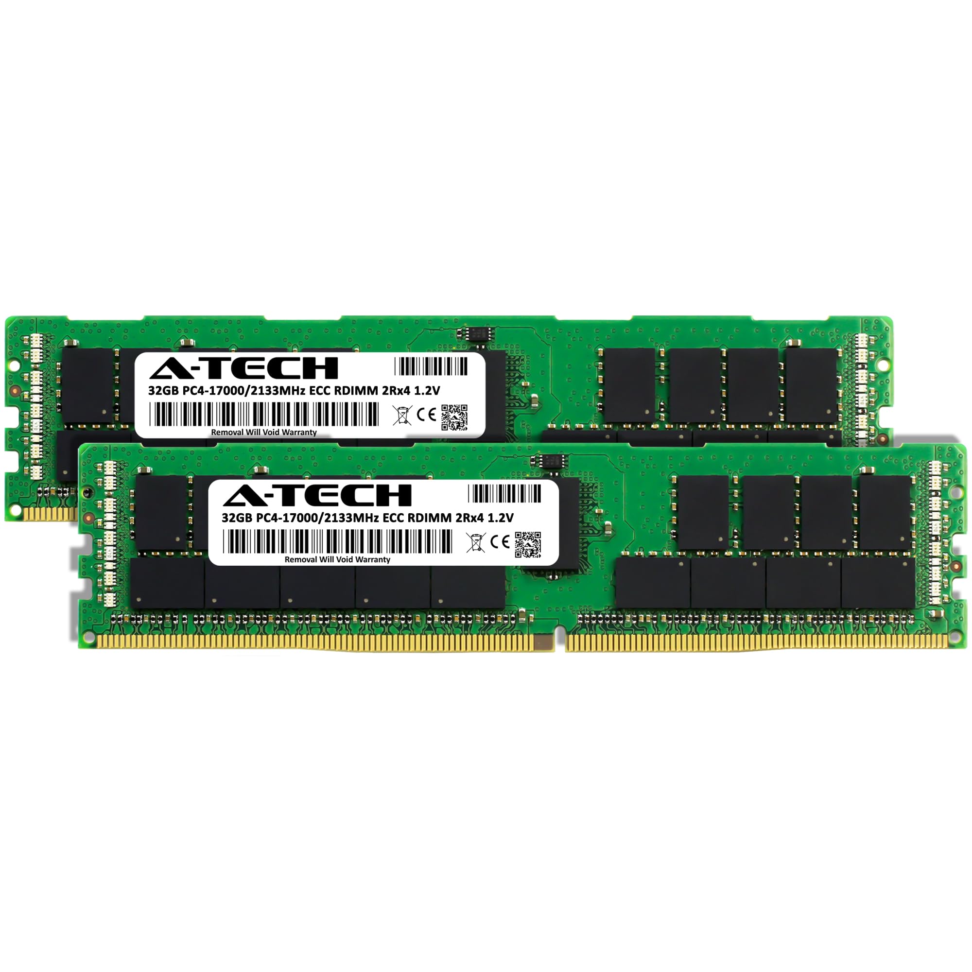 A-Tech 64GB Kit (2x32GB) DDR4 2133MHz PC4-17000 ECC RDIMM 2Rx4