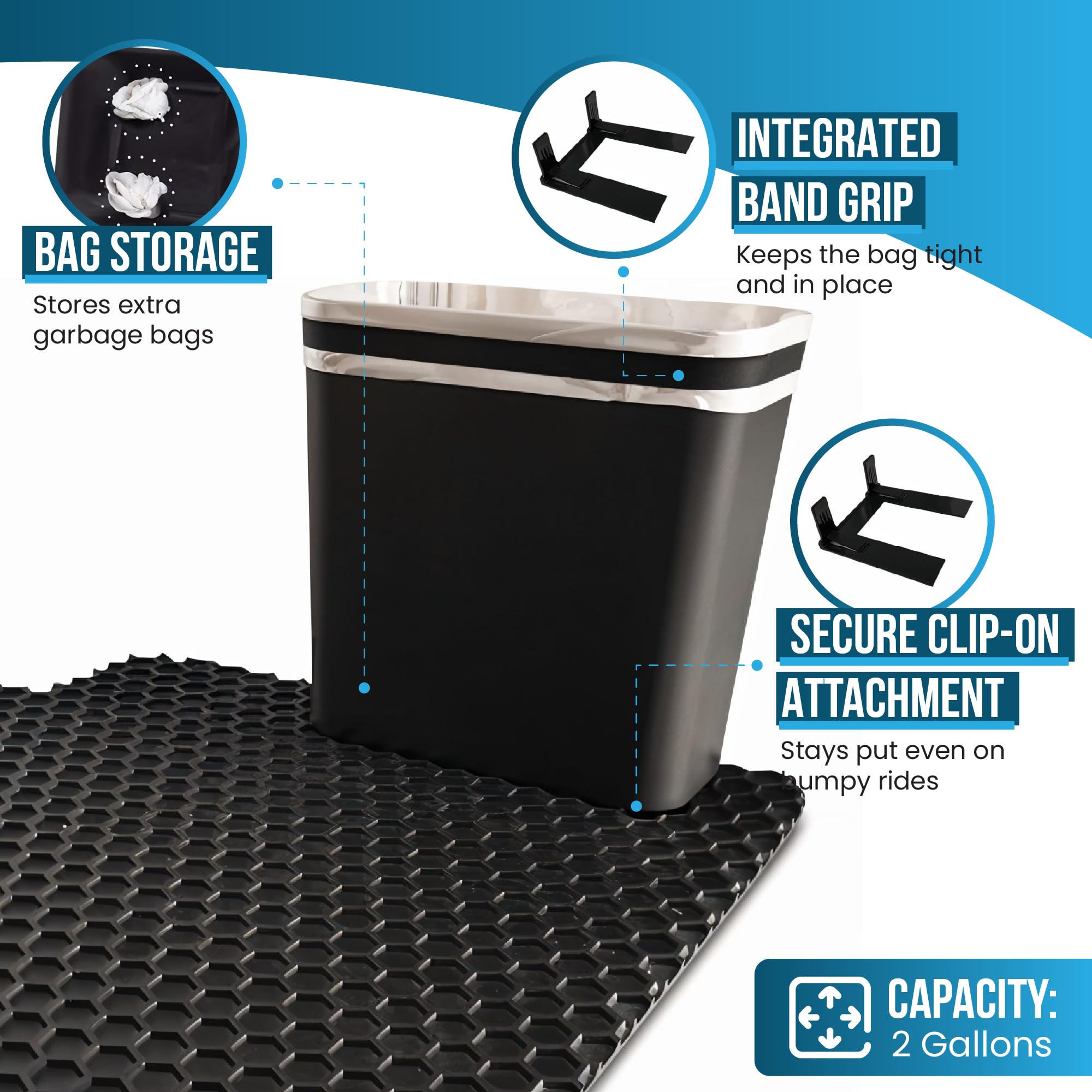 Amazon.co.jp: Carbage Canプレミアムカーゴミ箱w/フロアマット