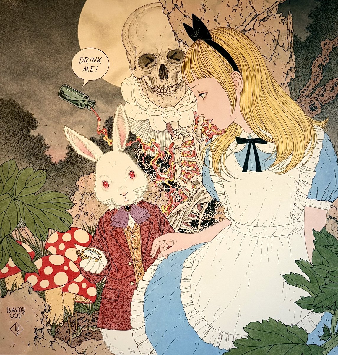 Alice's Strange Night」 2026年 Acrylic on paper ※ 1/23(金)から展示