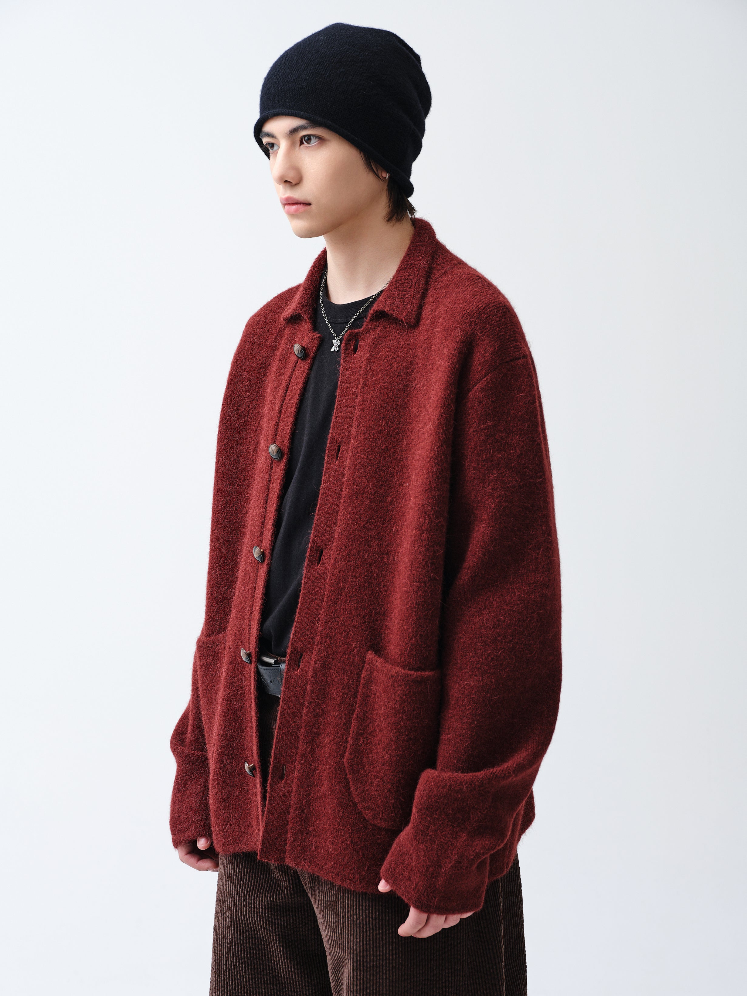 ROARINGWILD ALPACA POLO CARDIGAN – ROARINGWILD ONLINE STORE