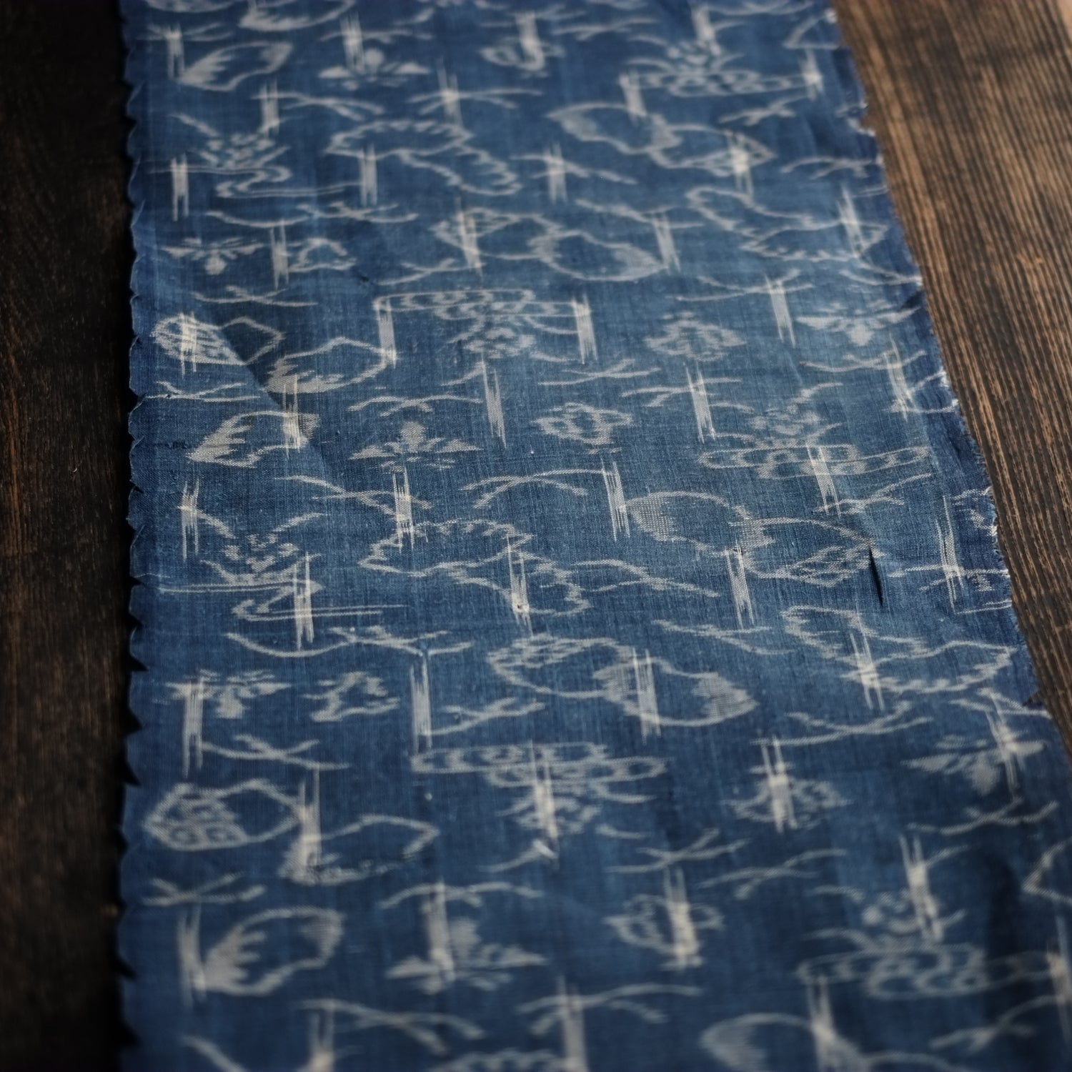 時代 藍染 絵絣 苧麻上布 古布 （明治-大正時代） – 逢季荘