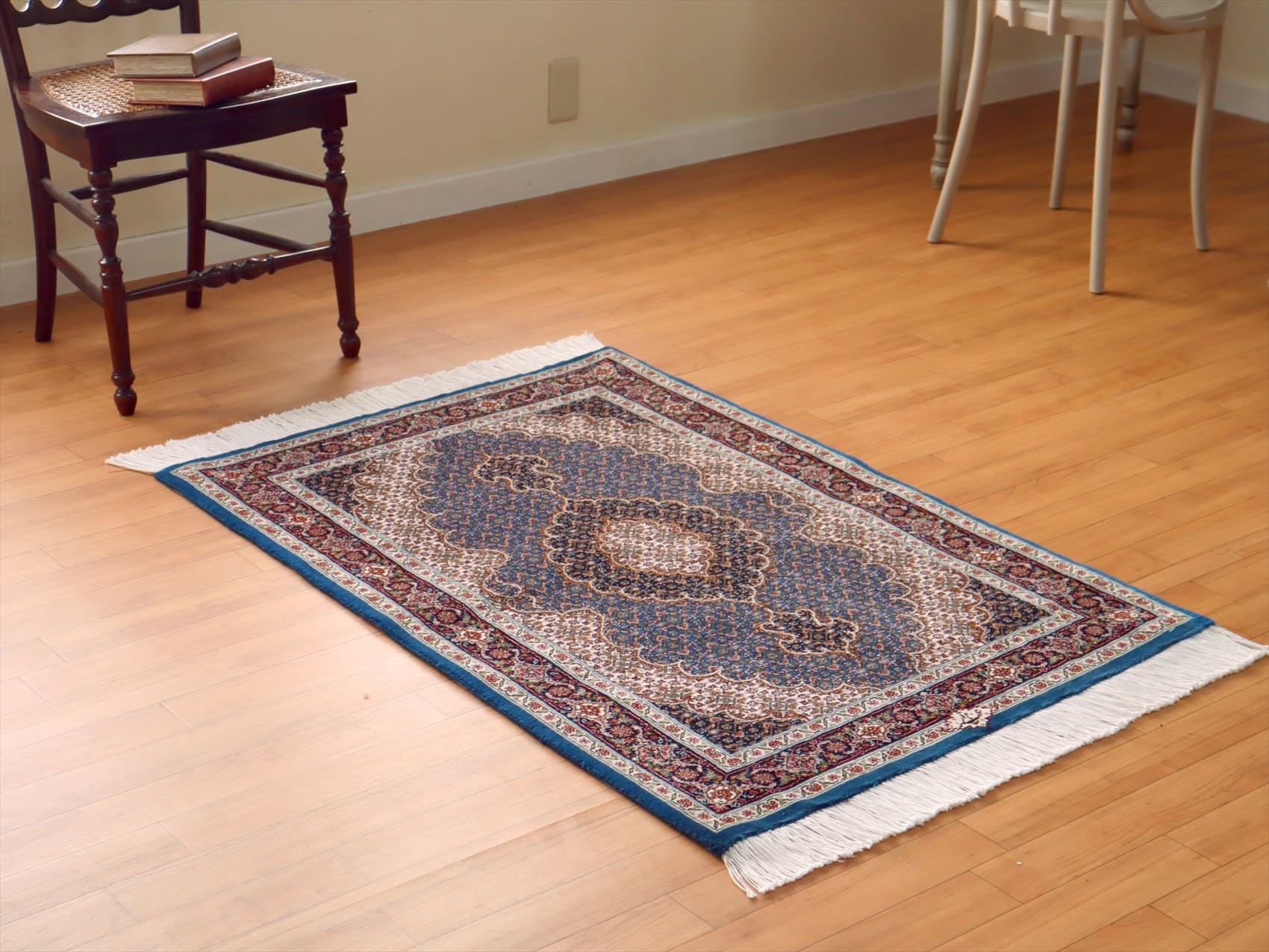 キリムスタイル / ペルシャ絨毯 タブリーズ産マヒ 玄関マット120×83cm