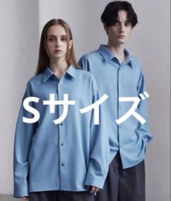 CLEL バルーン袖ルーズレギュラーカラーシャツ Sサイズ ブルー 即完品