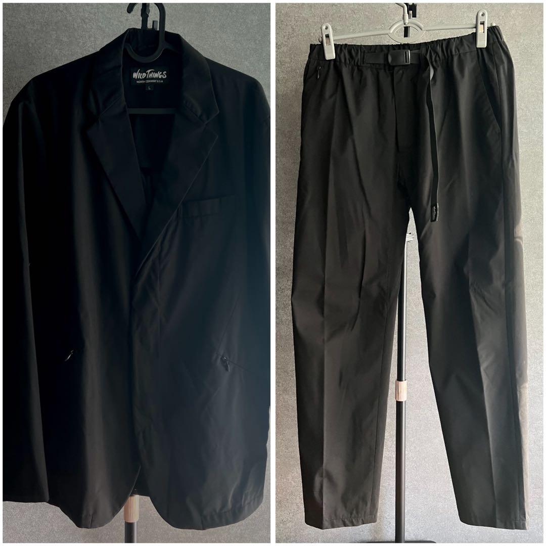 【超美品】ワイルドシングスセットアップスーツ2点セットブラック　ウエストゴム 楽天市場】ワイルドシングス セットアップ（メンズファッション）の通販